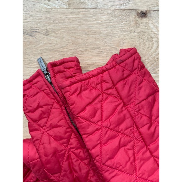Barbour Flyweight Cavalry Quilted Jacket Red Snap Button Zip Tailor Women US 4 - Picture 10 of 10